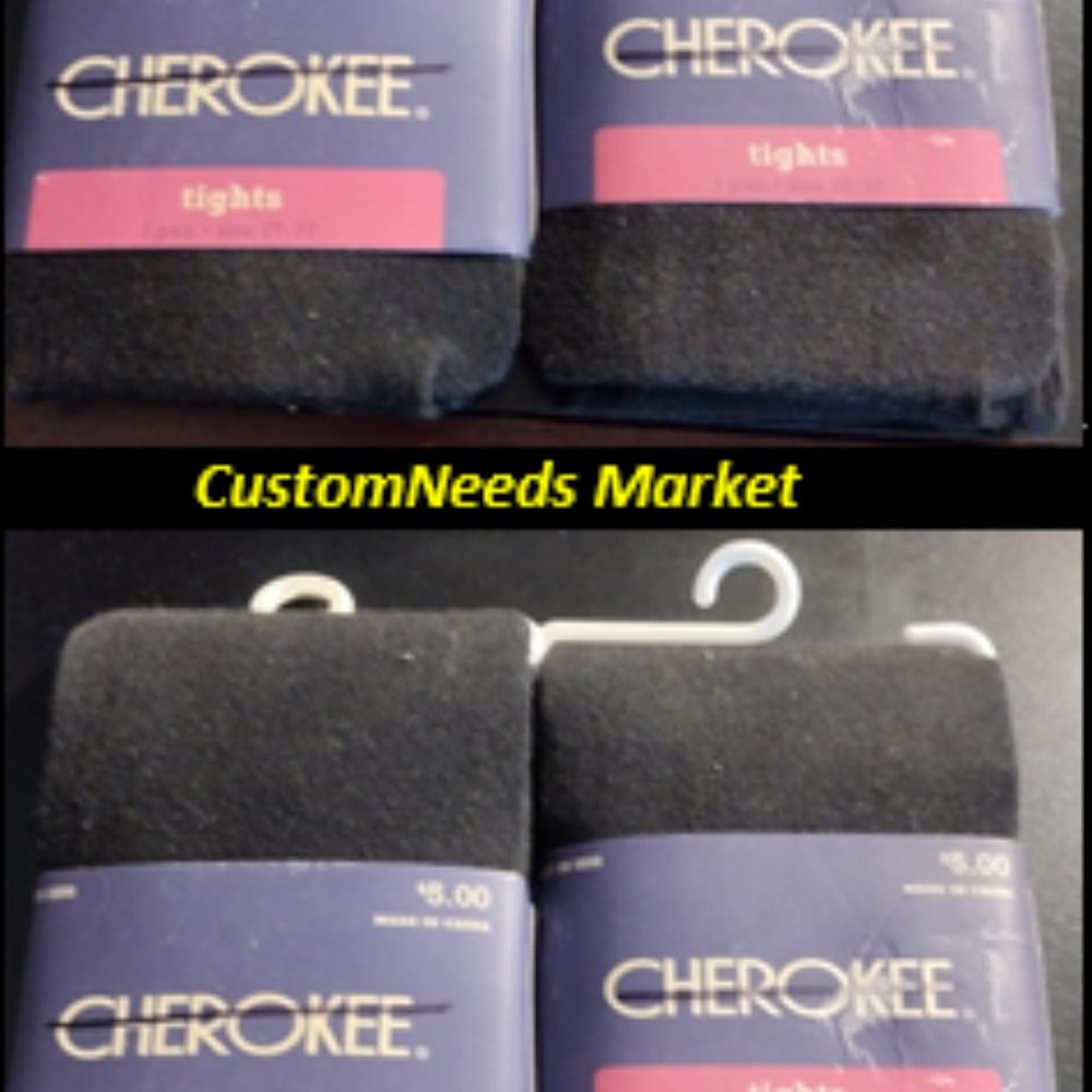 Cherokee Tights Black Size 2T/3T QTY = 4 Pairs